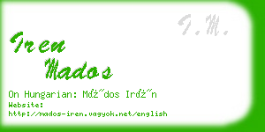 iren mados business card